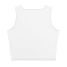 Load image into Gallery viewer, Women's White Icon Crop Athletic Top