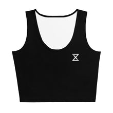 Load image into Gallery viewer, Women's Black Icon Crop Athletic Top