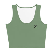 Load image into Gallery viewer, Women's Amulet Green Icon Crop Athletic Top