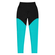 Load image into Gallery viewer, Women's Dark Turquoise Icon Sport Leggings (Squat Proof)