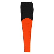 Load image into Gallery viewer, Women's Orange Red Icon Sport Leggings (Squat Proof)