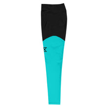 Load image into Gallery viewer, Women's Dark Turquoise Icon Sport Leggings (Squat Proof)