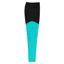 Load image into Gallery viewer, Women's Dark Turquoise Icon Sport Leggings (Squat Proof)