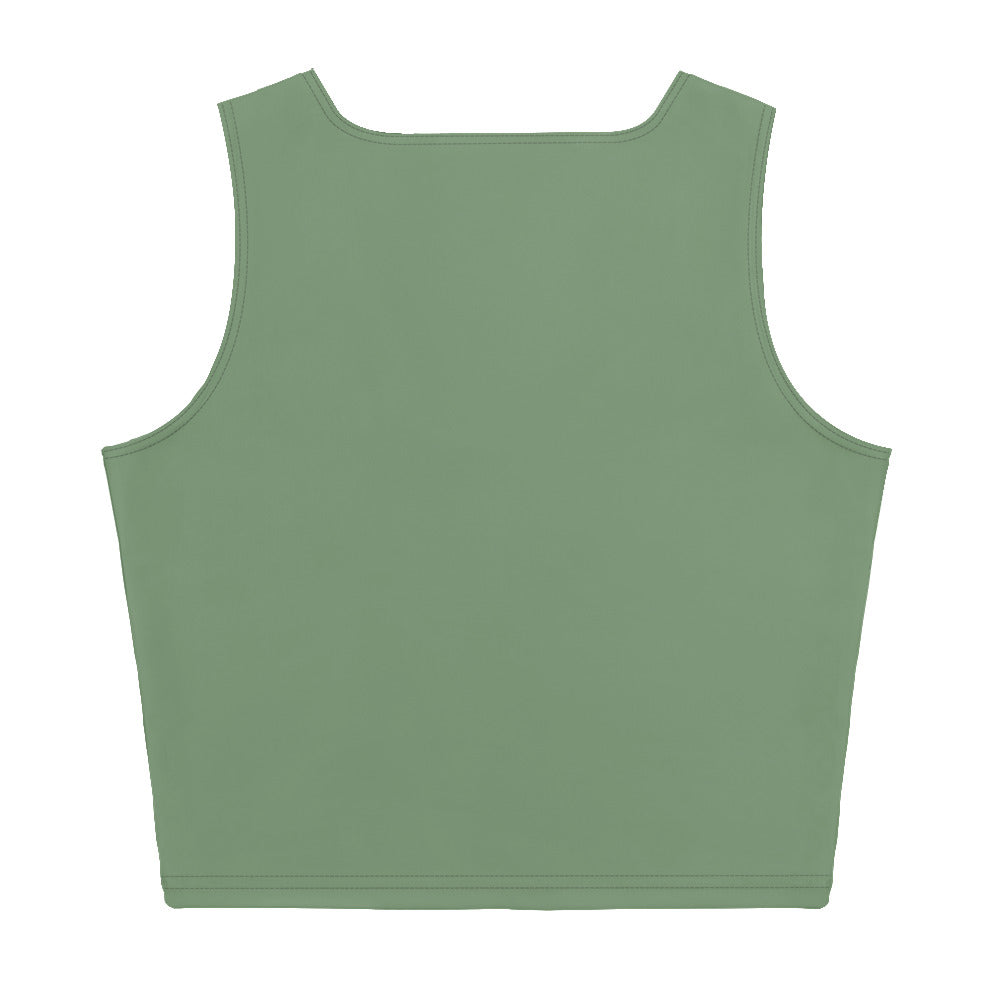 Women's Amulet Green Icon Crop Athletic Top
