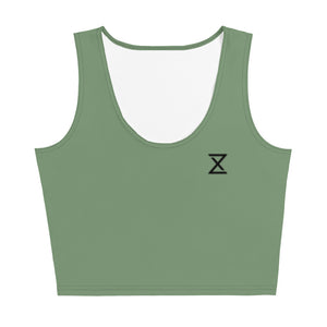 Women's Amulet Green Icon Crop Athletic Top