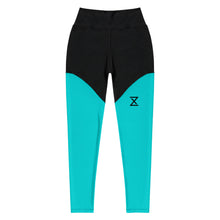 Load image into Gallery viewer, Women&#39;s Dark Turquoise Icon Sport Leggings (Squat Proof)
