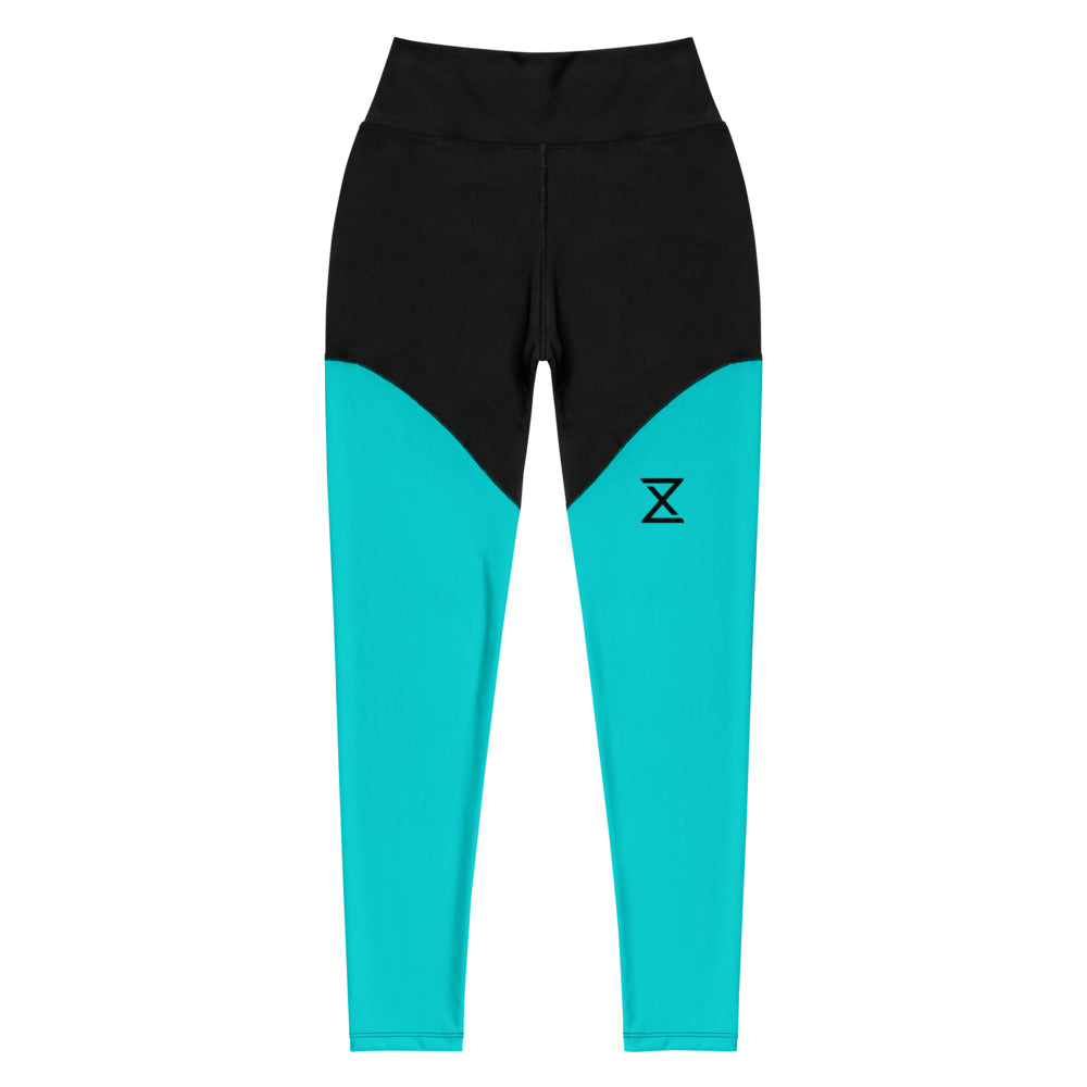 Women's Dark Turquoise Icon Sport Leggings (Squat Proof)