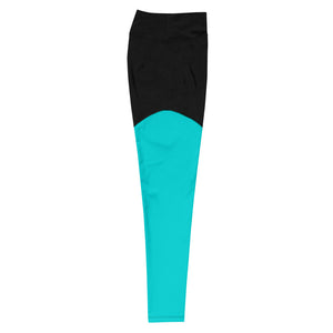 Women's Dark Turquoise Icon Sport Leggings (Squat Proof)